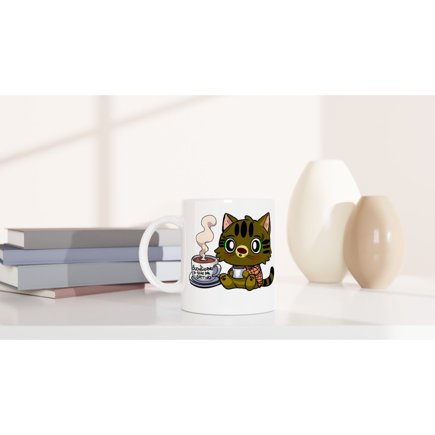 Tazza bianca in ceramica 11 once