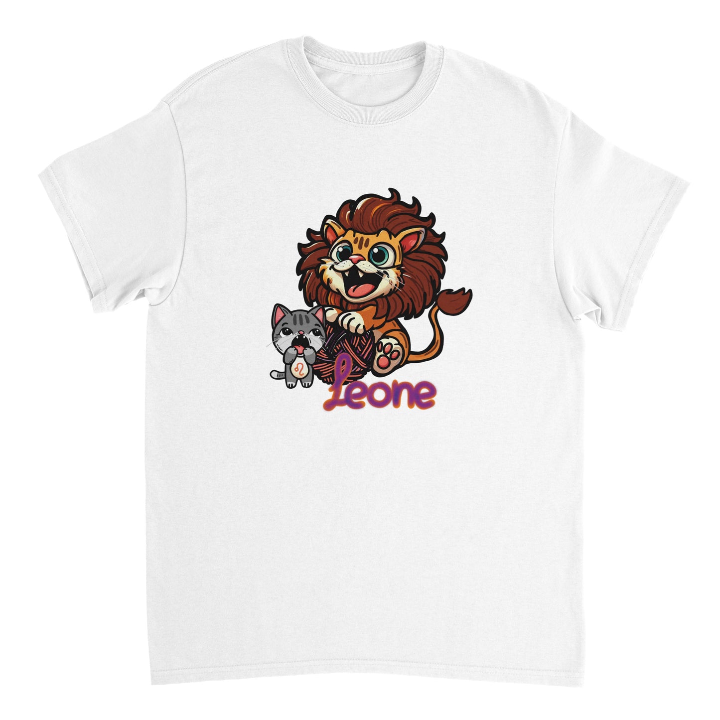 T-shirt girocollo unisex leone