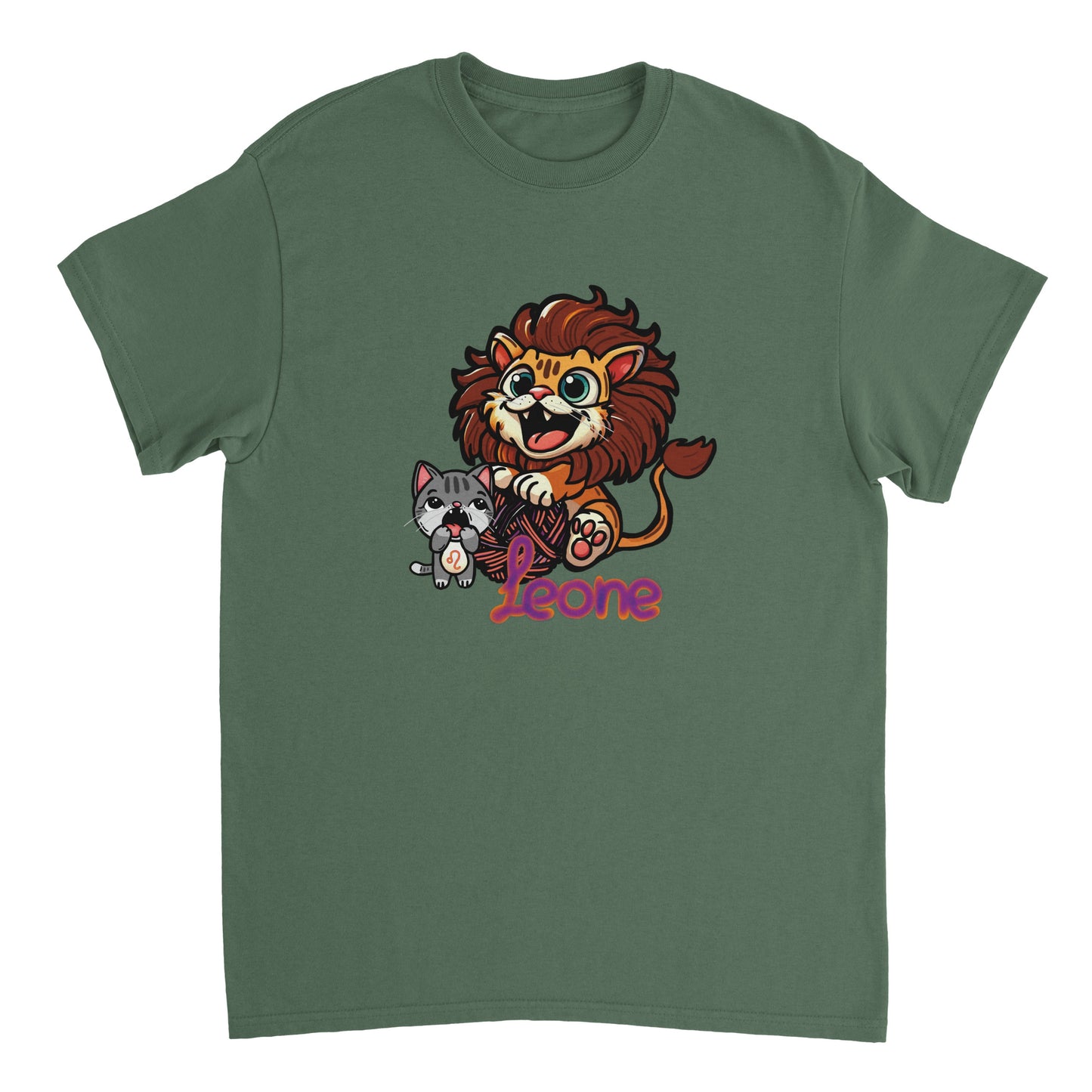 T-shirt girocollo unisex leone