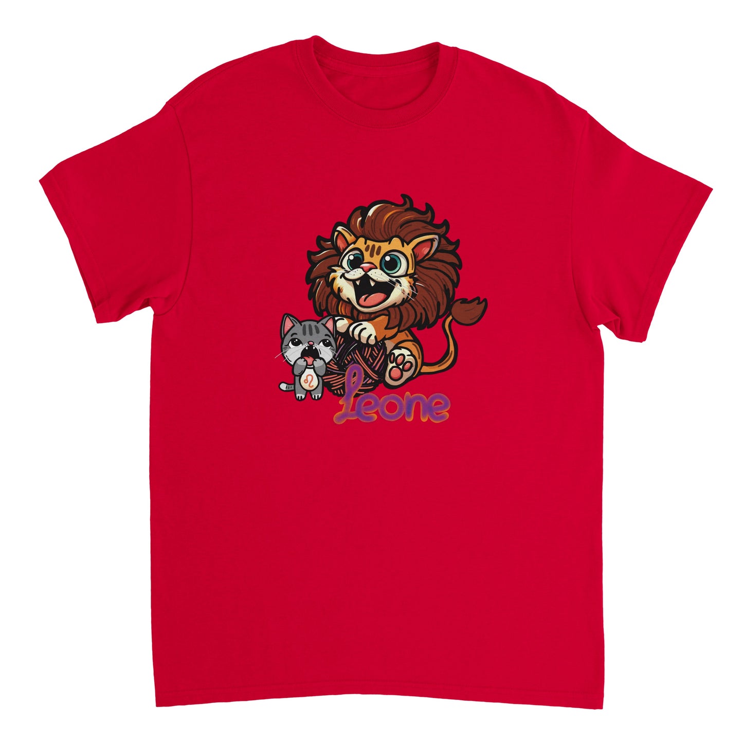 T-shirt girocollo unisex leone