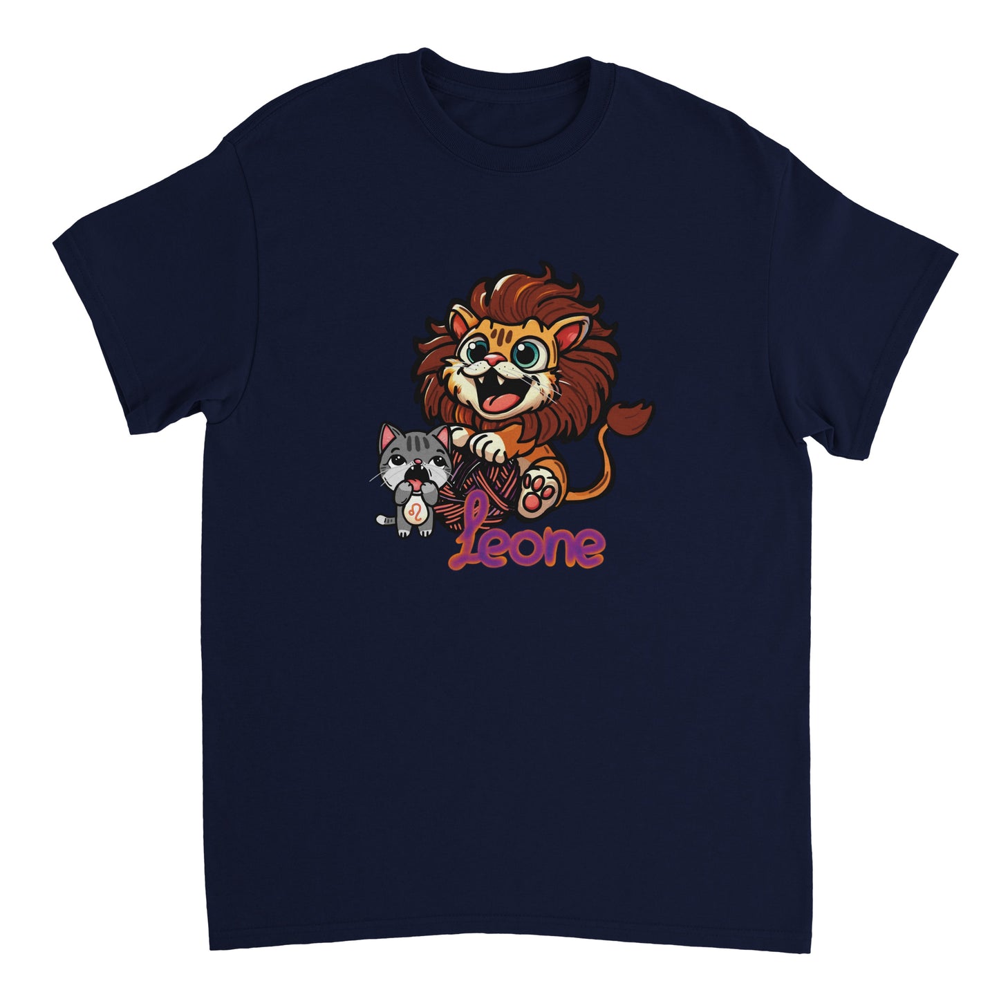 T-shirt girocollo unisex leone