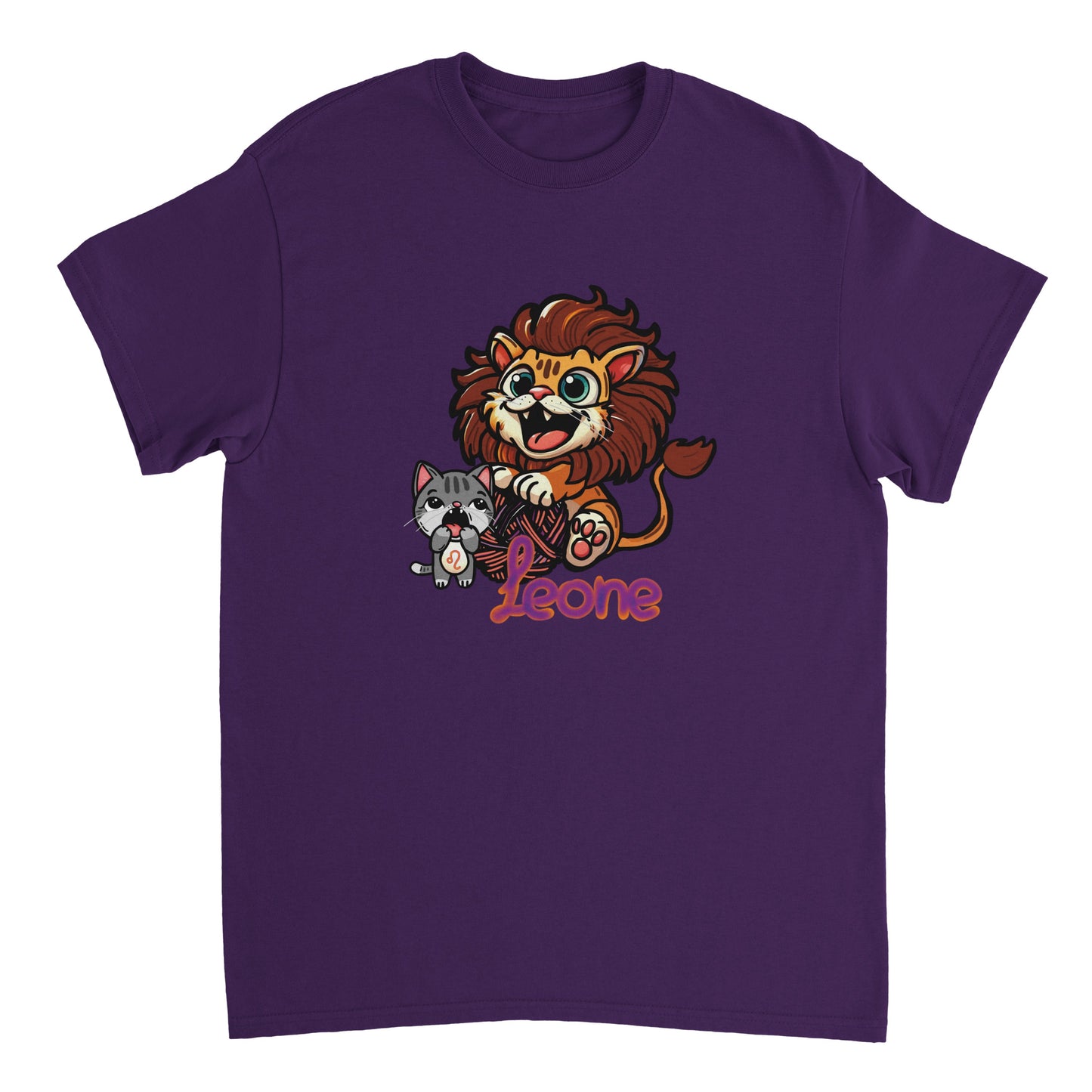 T-shirt girocollo unisex leone