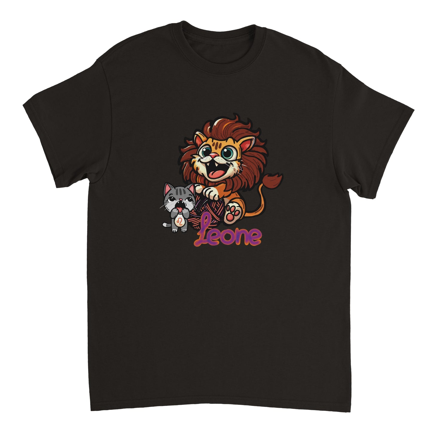 T-shirt girocollo unisex leone