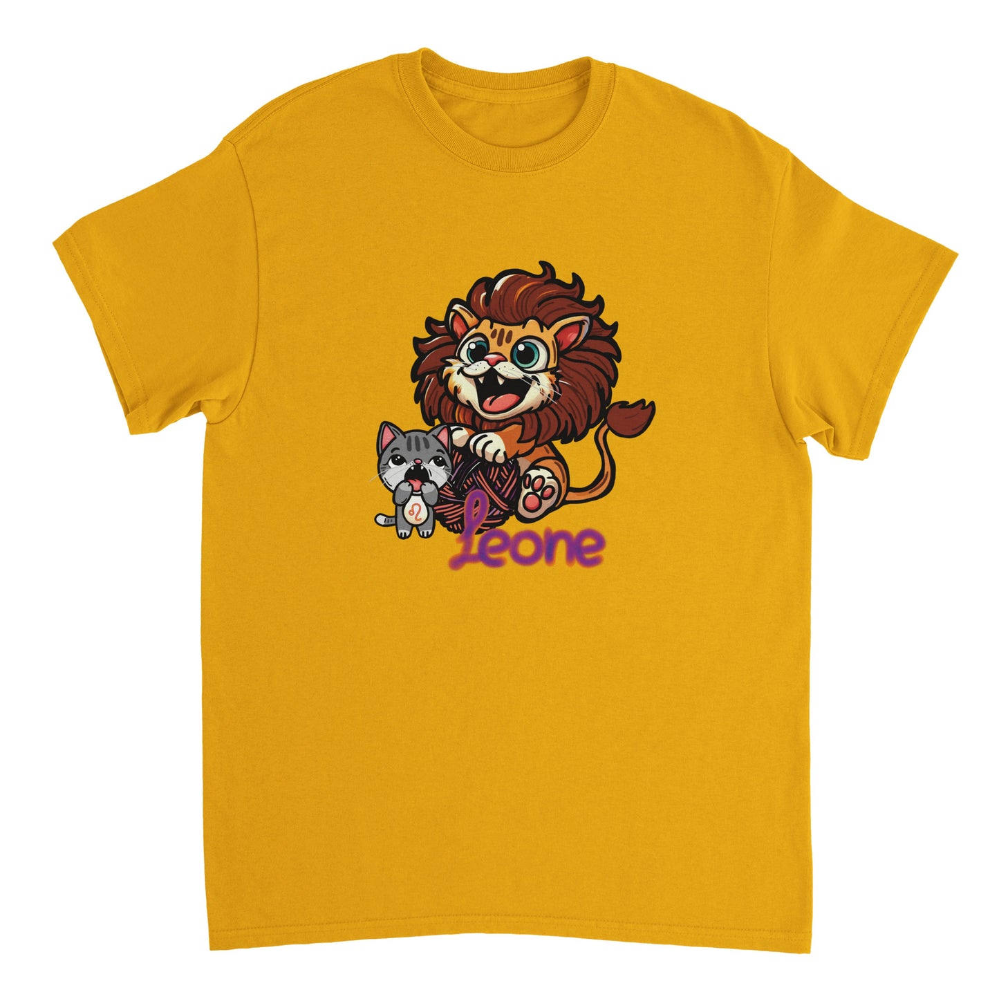T-shirt girocollo unisex leone