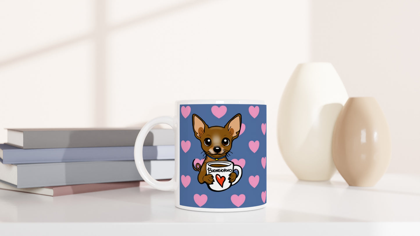 Tazza bianca in ceramica 11 once