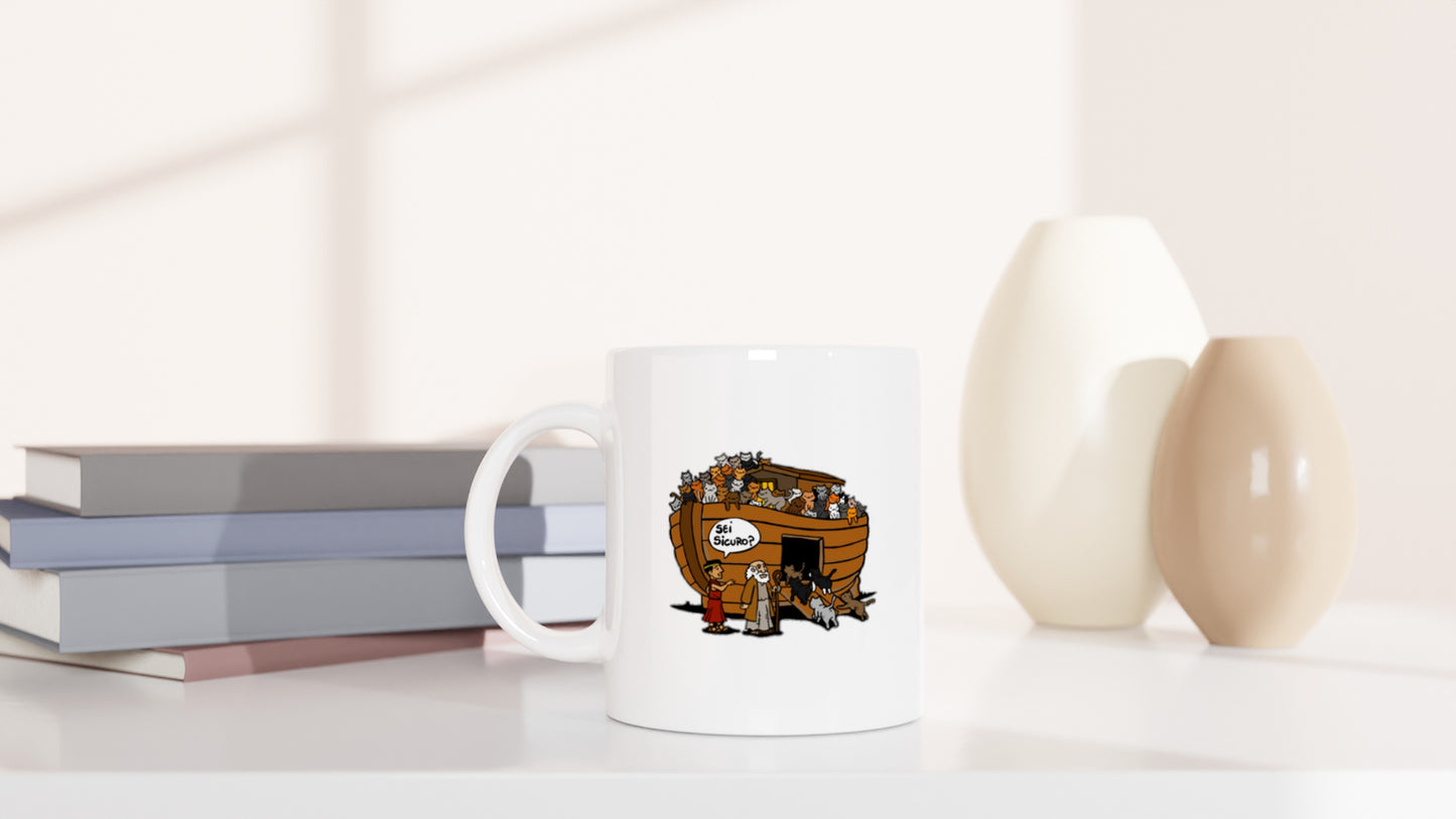 Tazza bianca in ceramica 11 once