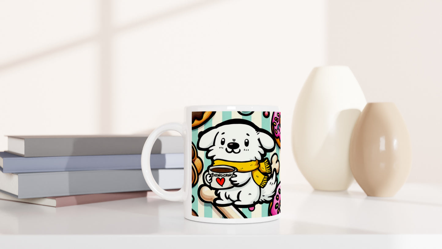 Tazza bianca in ceramica 11 once