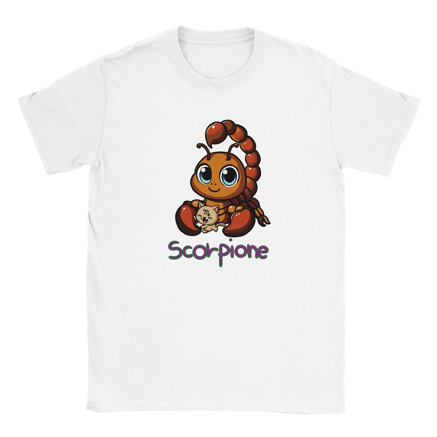 T-shirt girocollo classica per bambini scorpione