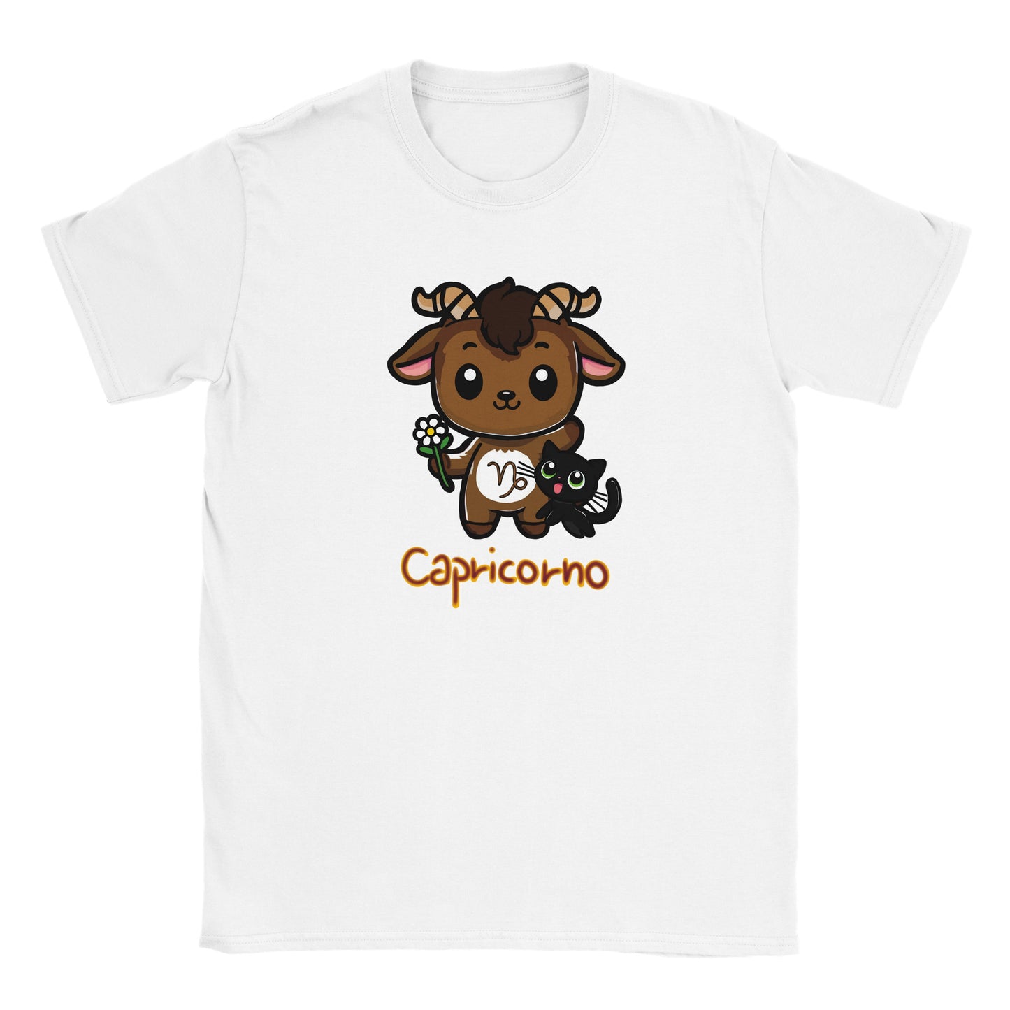 T-shirt girocollo classica per bambini capricorno