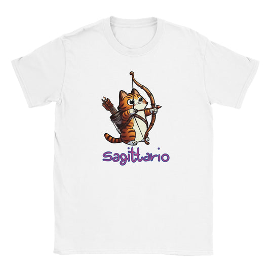 T-shirt girocollo classica per bambini sagittario