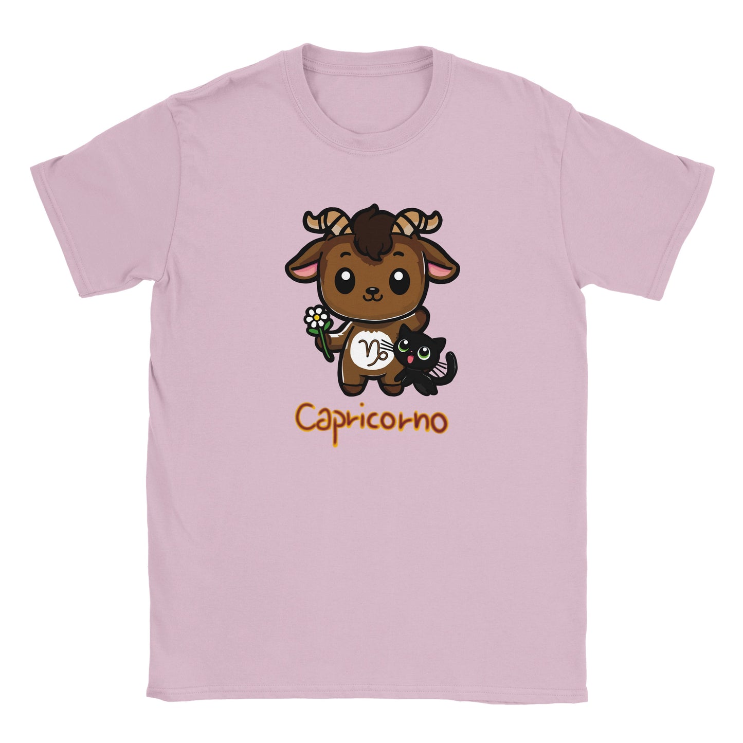 T-shirt girocollo classica per bambini capricorno