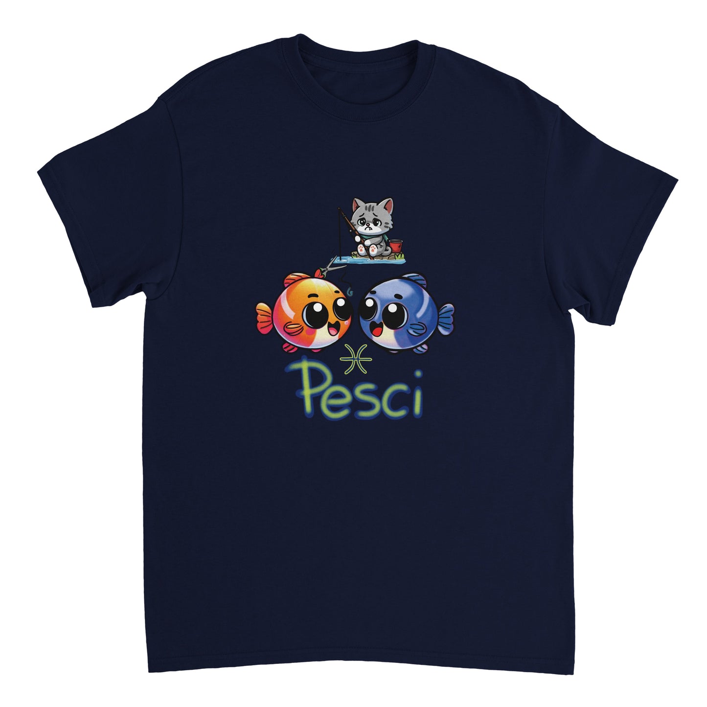 T-shirt girocollo unisex pesci