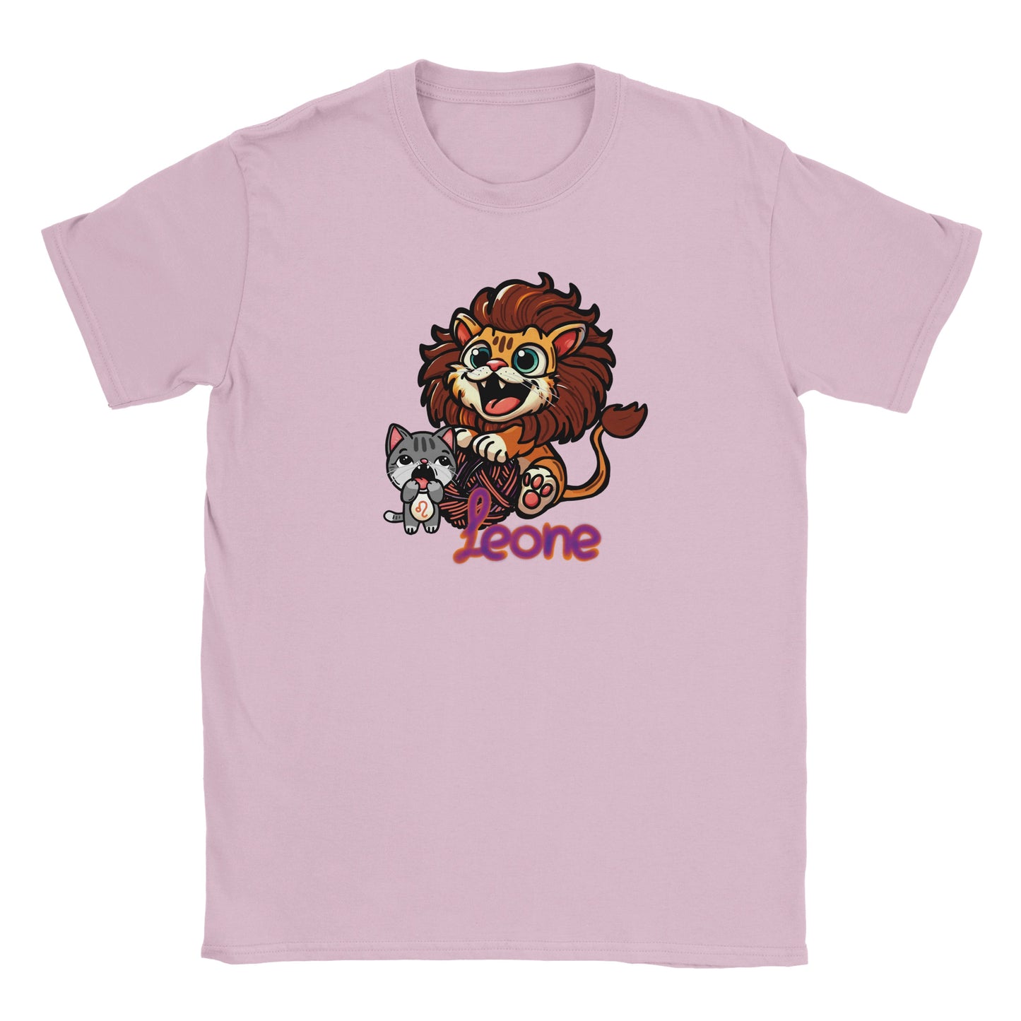 T-shirt girocollo classica per bambini leone