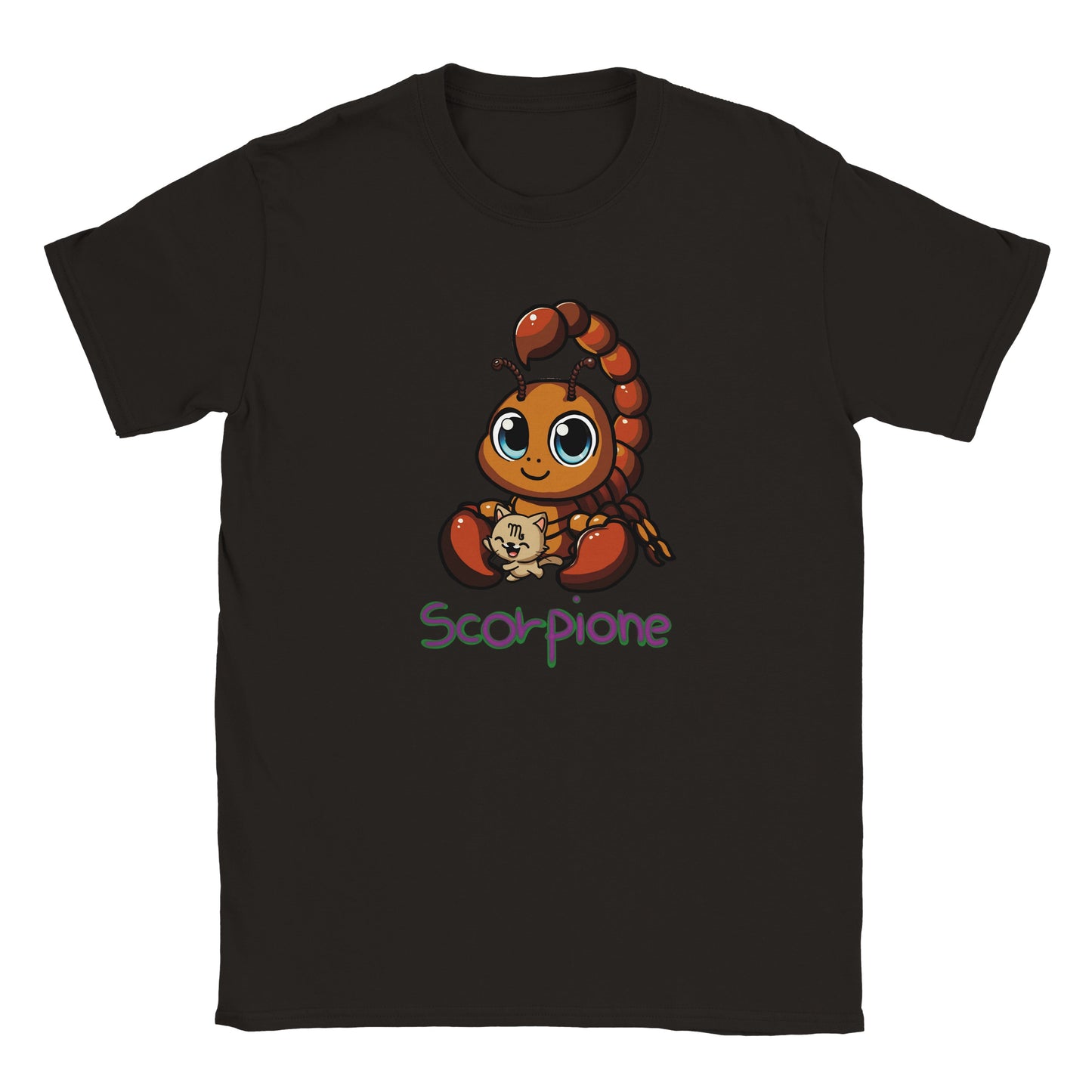 T-shirt girocollo classica per bambini scorpione