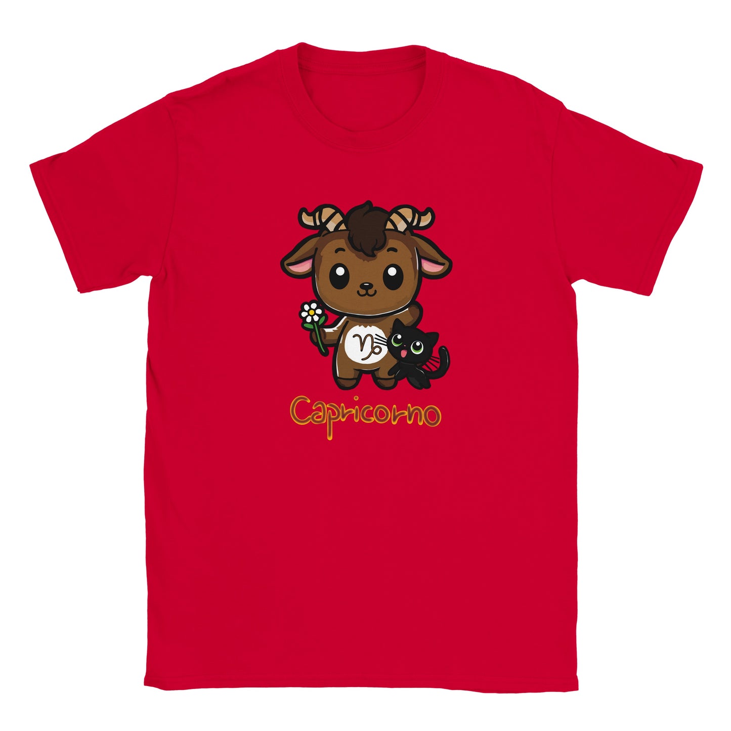 T-shirt girocollo classica per bambini capricorno