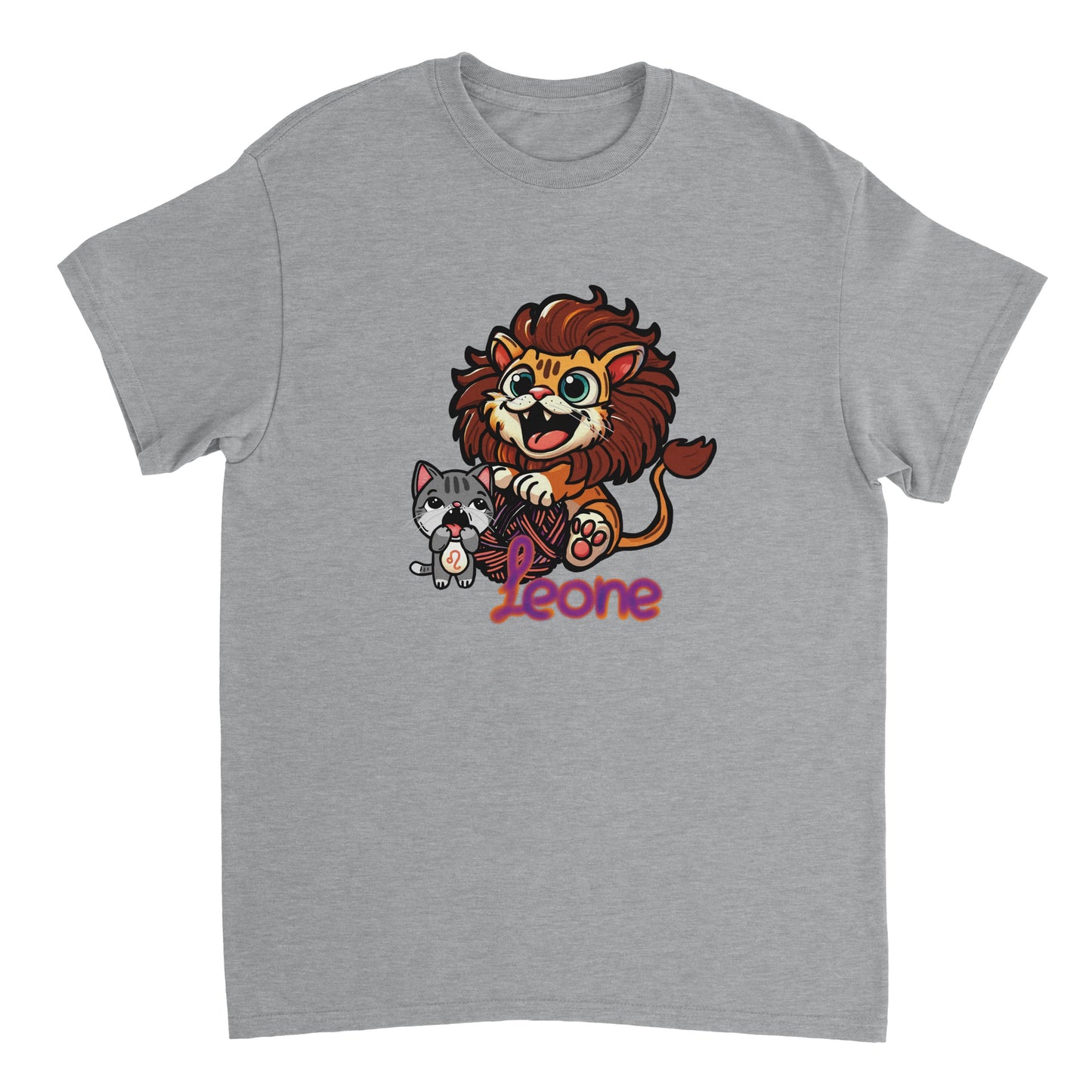 T-shirt girocollo unisex leone
