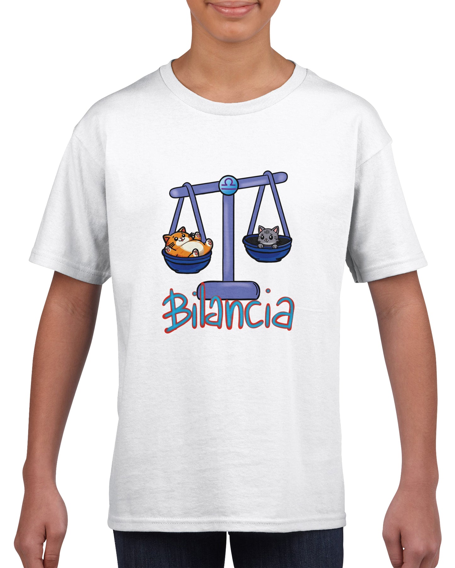 T-shirt girocollo classica per bambini bilancia