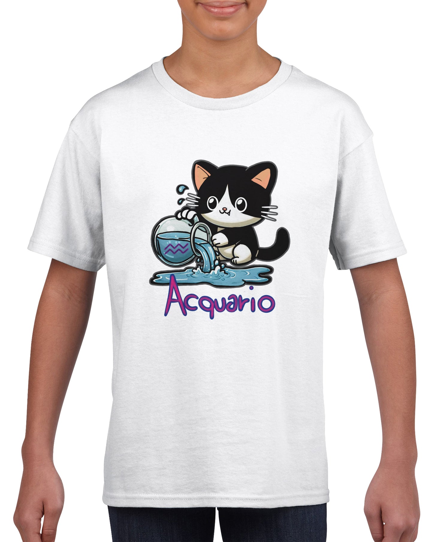 T-shirt girocollo classica per bambini acquario