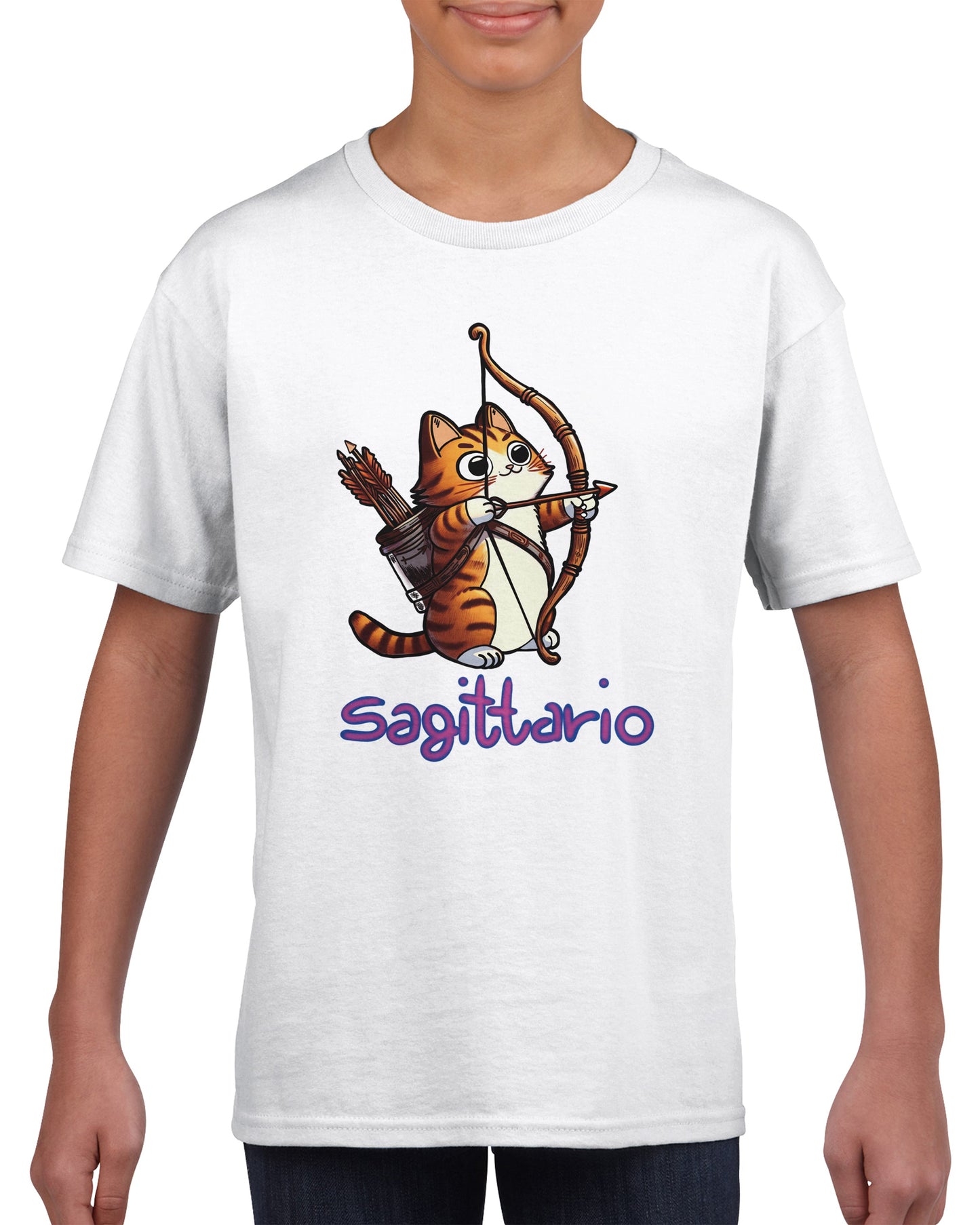 T-shirt girocollo classica per bambini sagittario