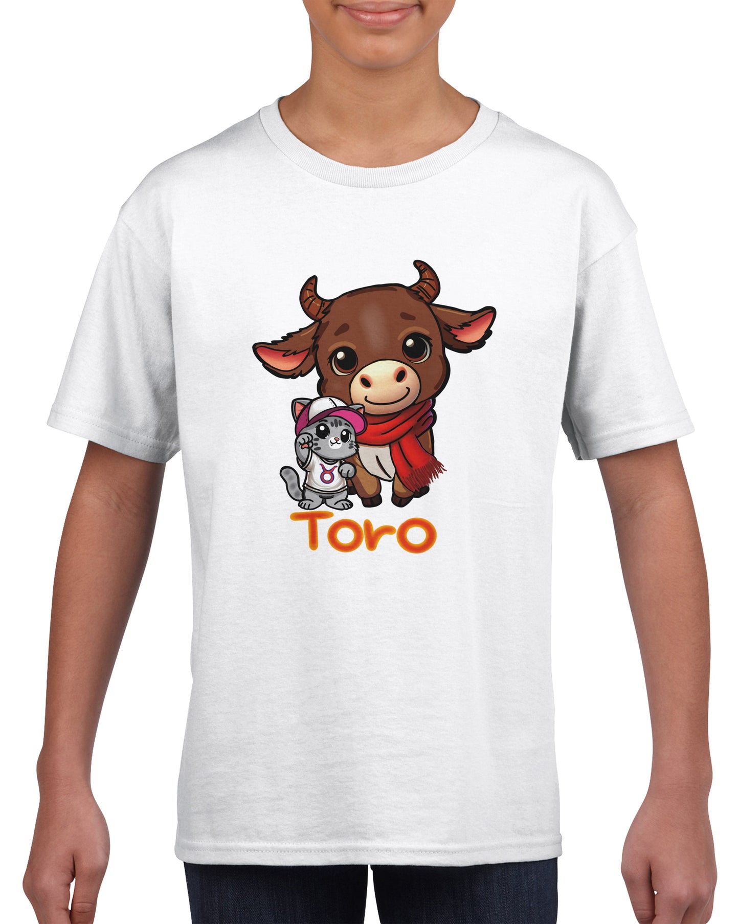 T-shirt girocollo classica per bambini toro