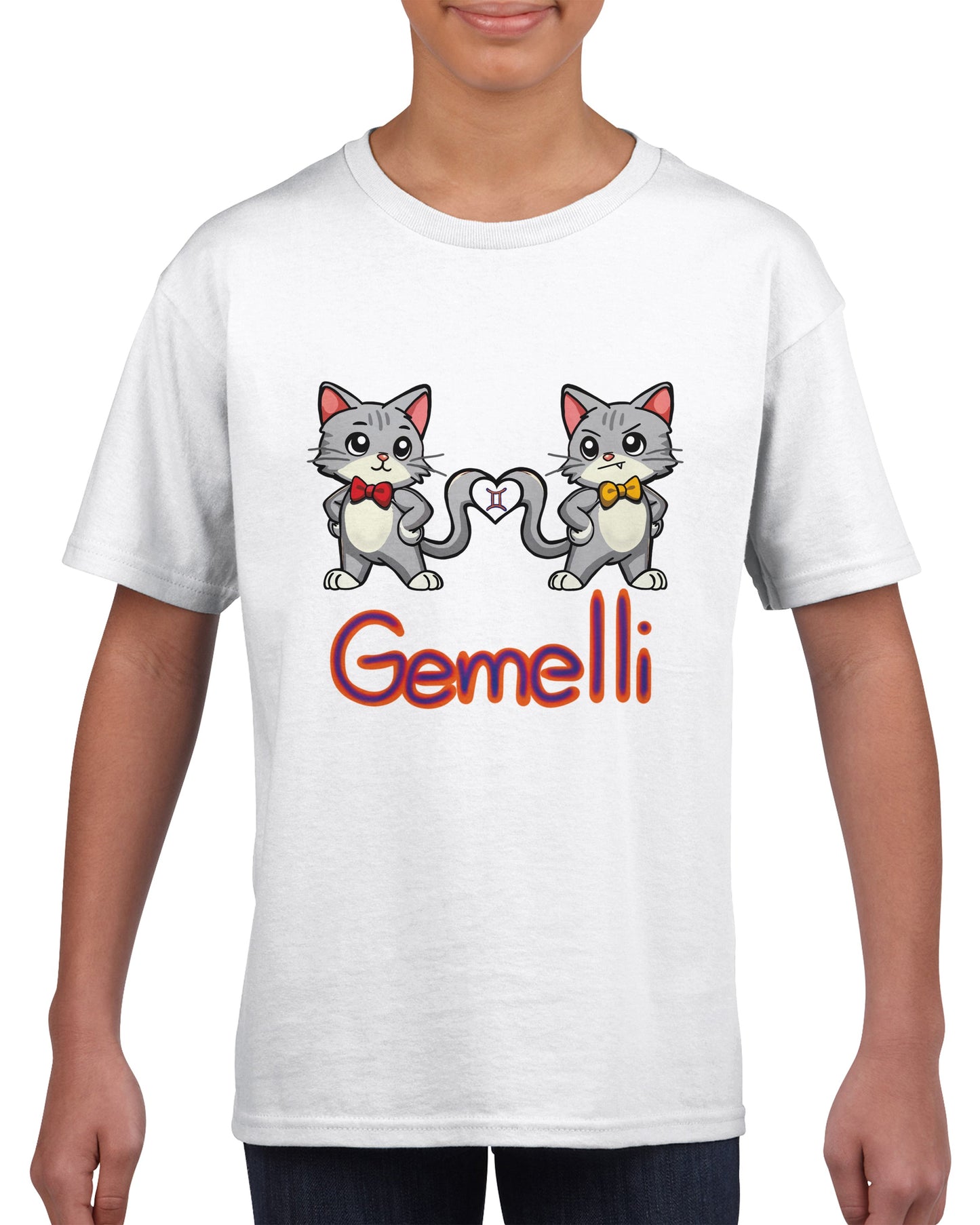 T-shirt girocollo classica per bambini gemelli